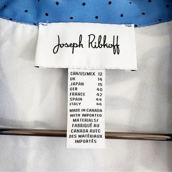 NEW Joseph Ribkoff Floral & Dot Blouse Style 222209 Size 12 - Picture 12 of 14